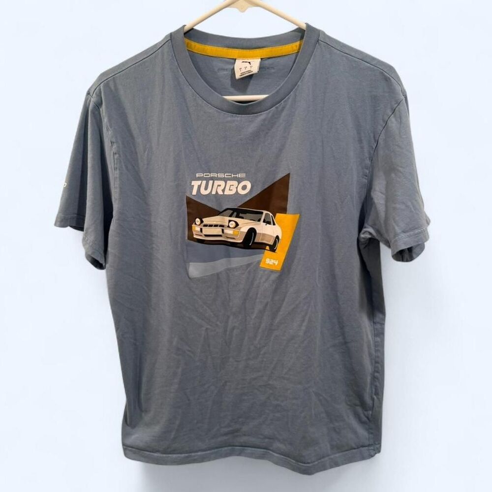 Puma blue Porsche 924 Turbo T-shirt Size S #